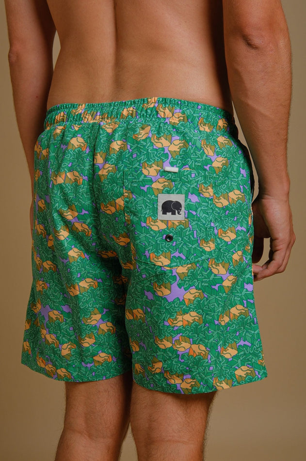 Men's Trippyplant Swim Shorts Mystic Mint