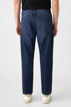 Rise Relaxed Tapered Basic Jeans Dark Blue