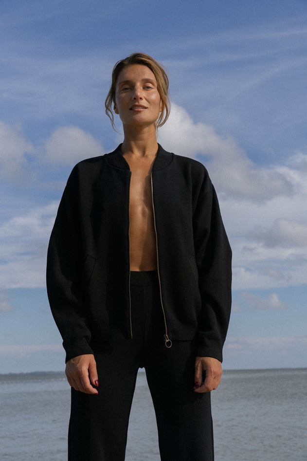 Onda Merino Bomber Jacket Black