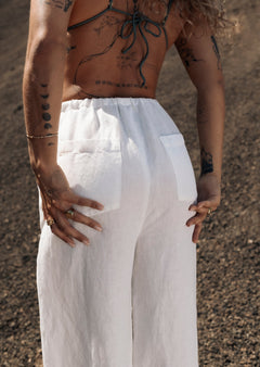Mai Linen Pants - White