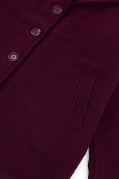 100% Merino Wool Oversized Coat in Purple