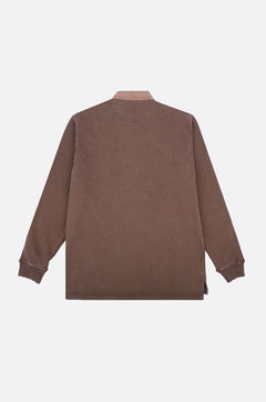 Carvalho Pigment Heavyweight Polo Sweater Chestnut