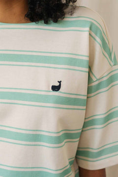 Fingal T-Shirt Mint Leaf Stripes - IVALO.COM