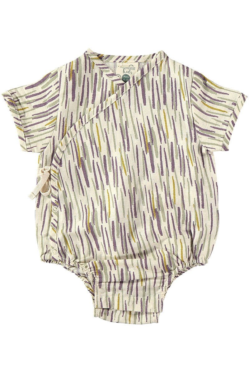 Baby's Linen Blend Kimono Body Jungle Beige