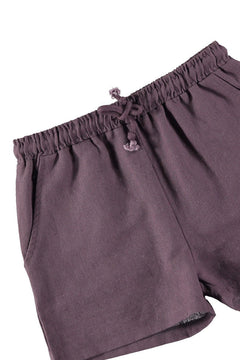 Kids' Linen And Organic Cotton Shorts Purple