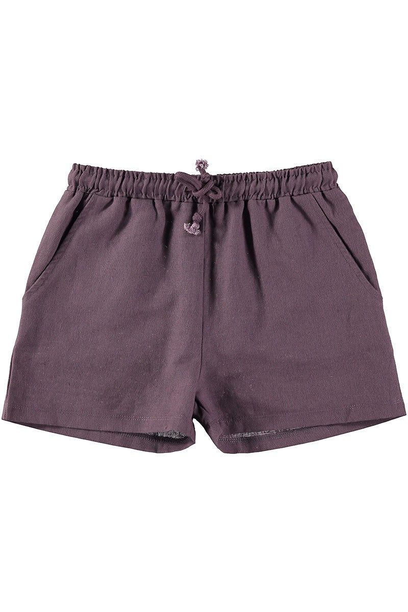 Kids' Linen And Organic Cotton Shorts Purple