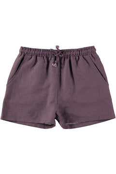 Kids' Linen And Organic Cotton Shorts Purple
