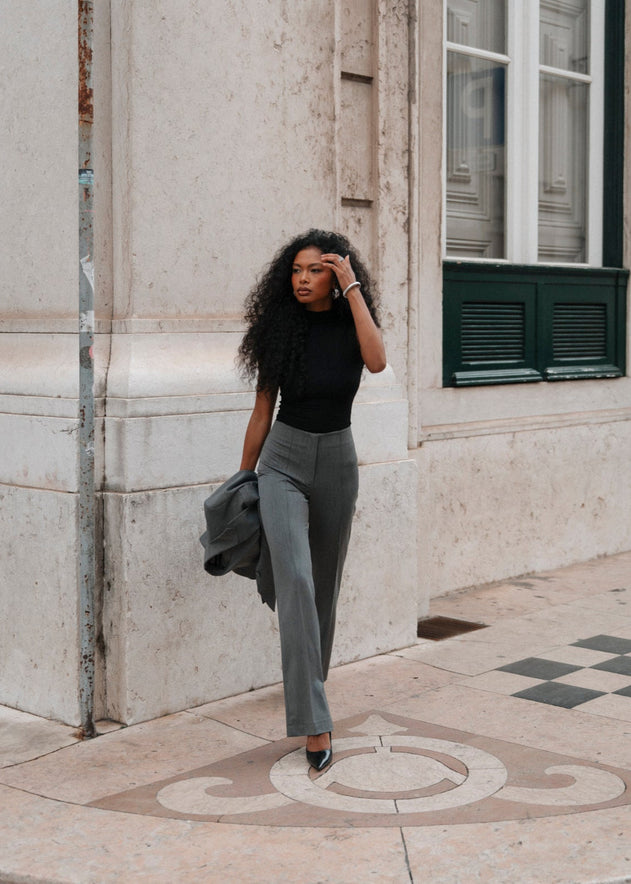 Keanu Flare Trousers Grey