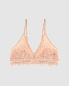 Lace Mesh Triangle Bralette Naked