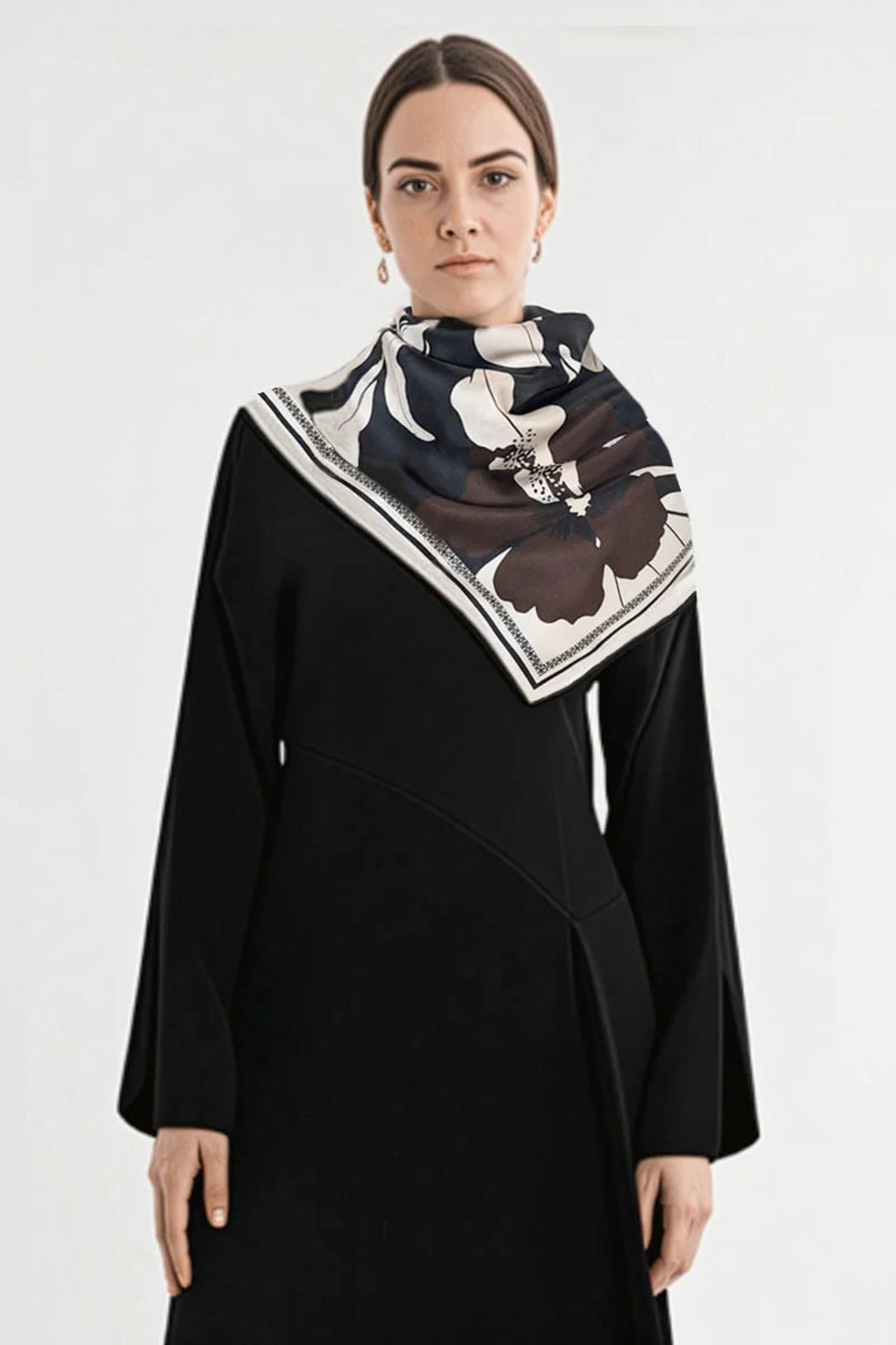 Flower Scarf Brown - Studio Heijne
