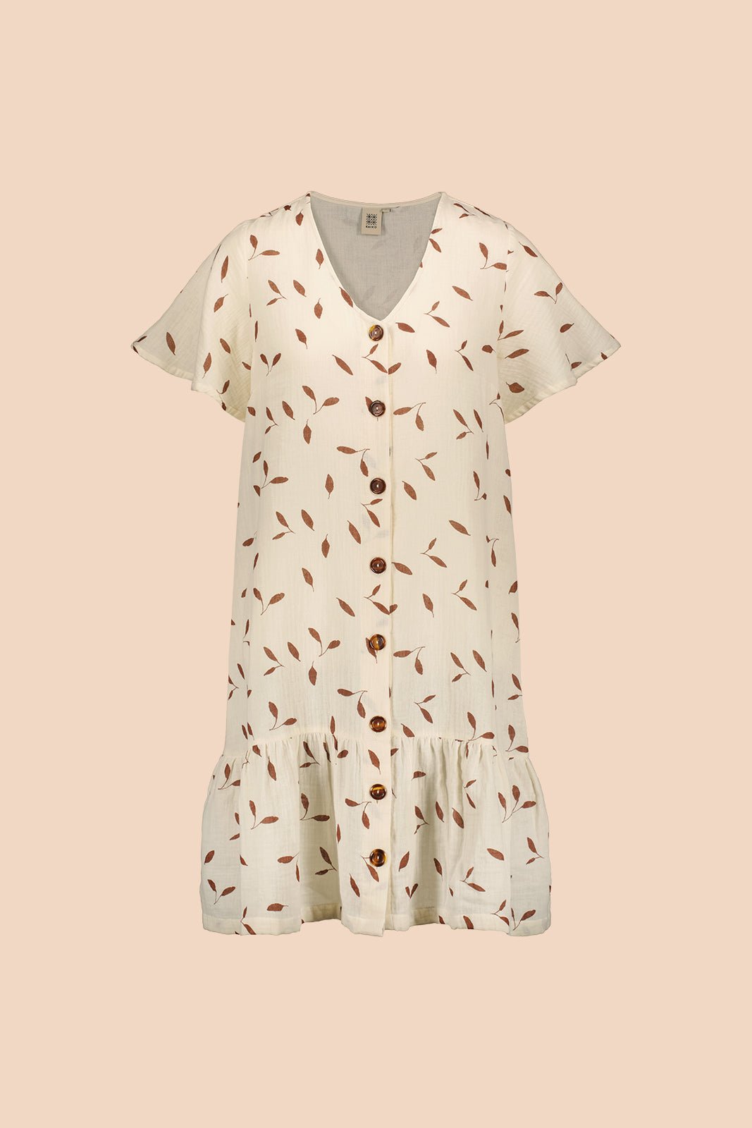 Frill Button Dress Wind