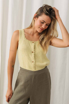 Froson Knit Top Yellow - IVALO.COM