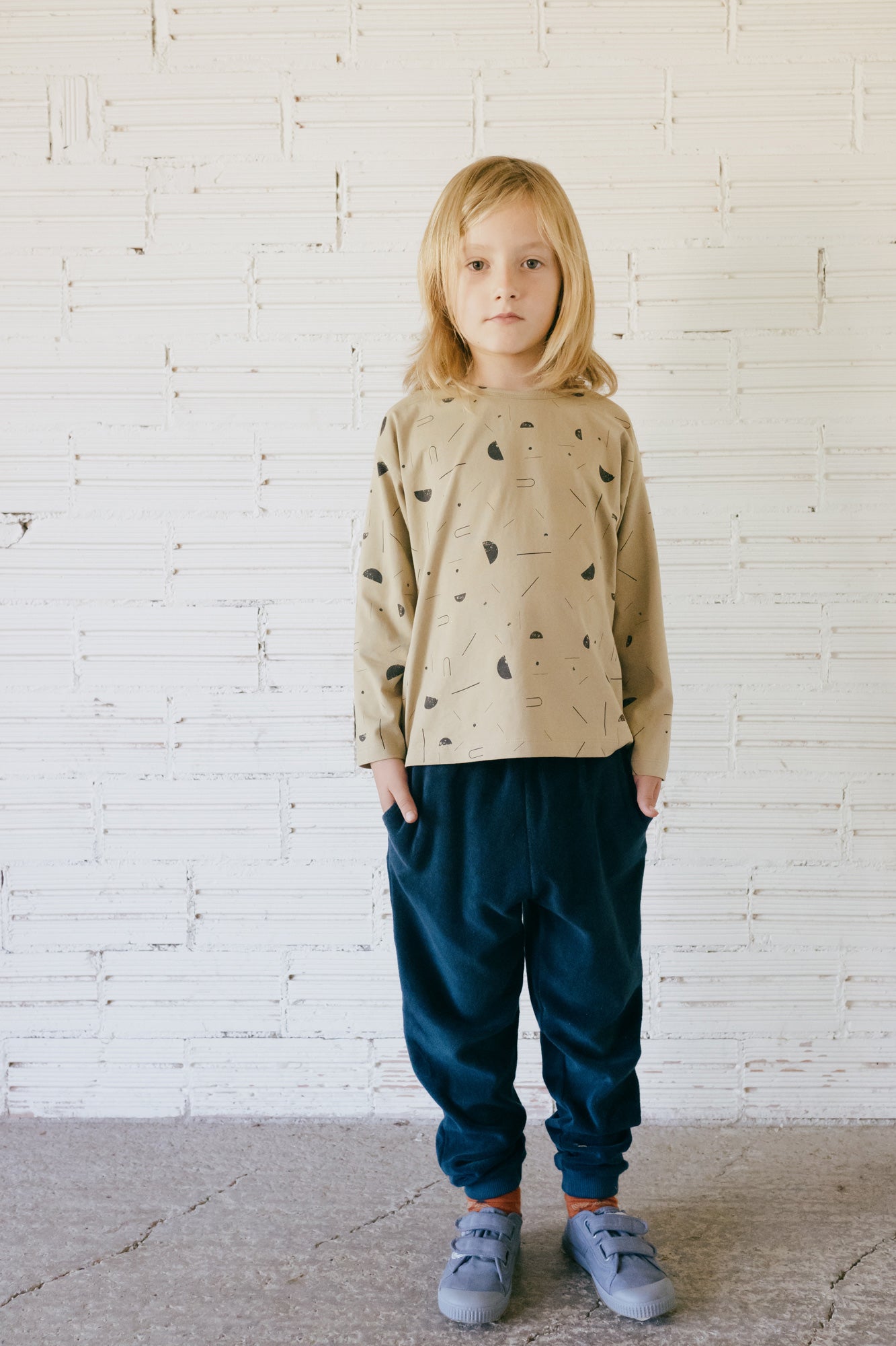 Kid's Galina Terry Pants Blue