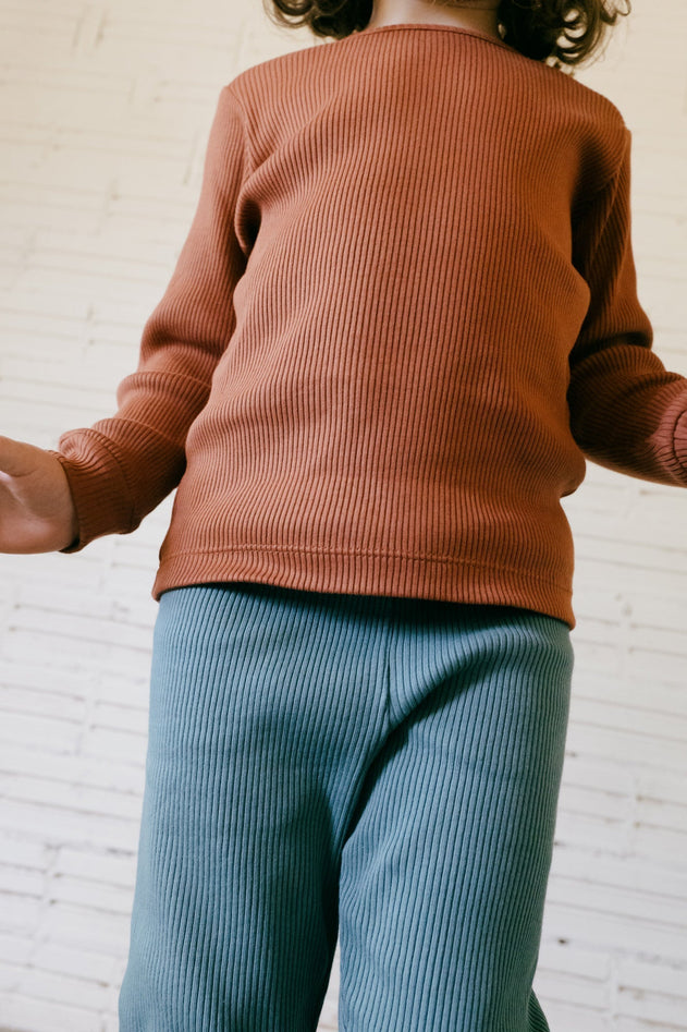 Kids' Galatea Ribbed Leggings Sky Blue