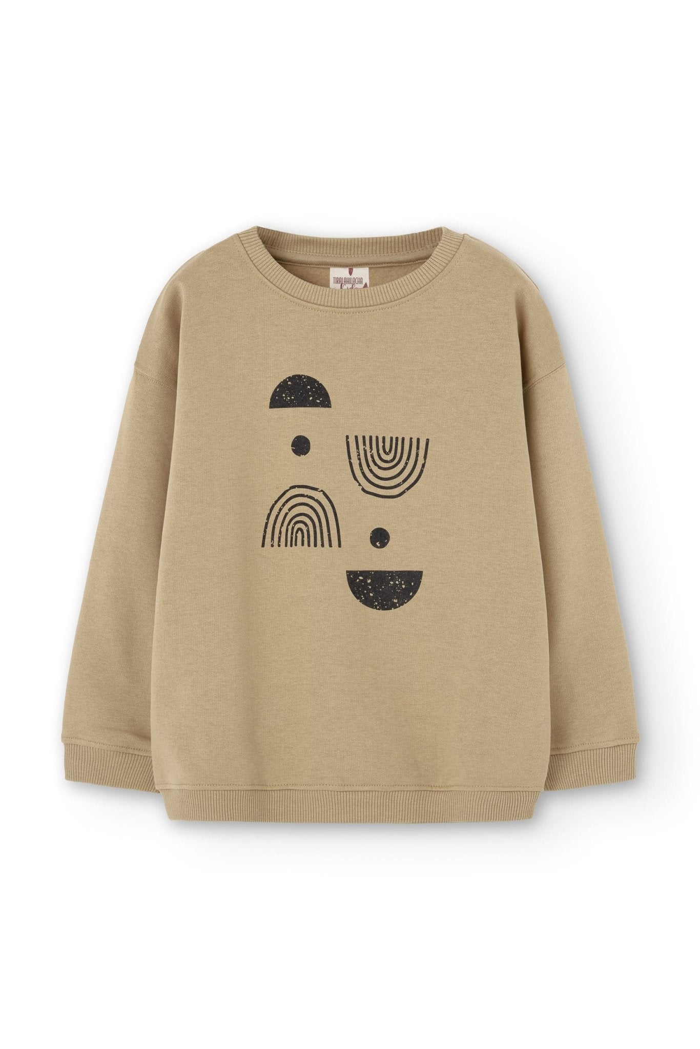 Kid's Gaby Raglan Sleeve Sweatshirt Beige