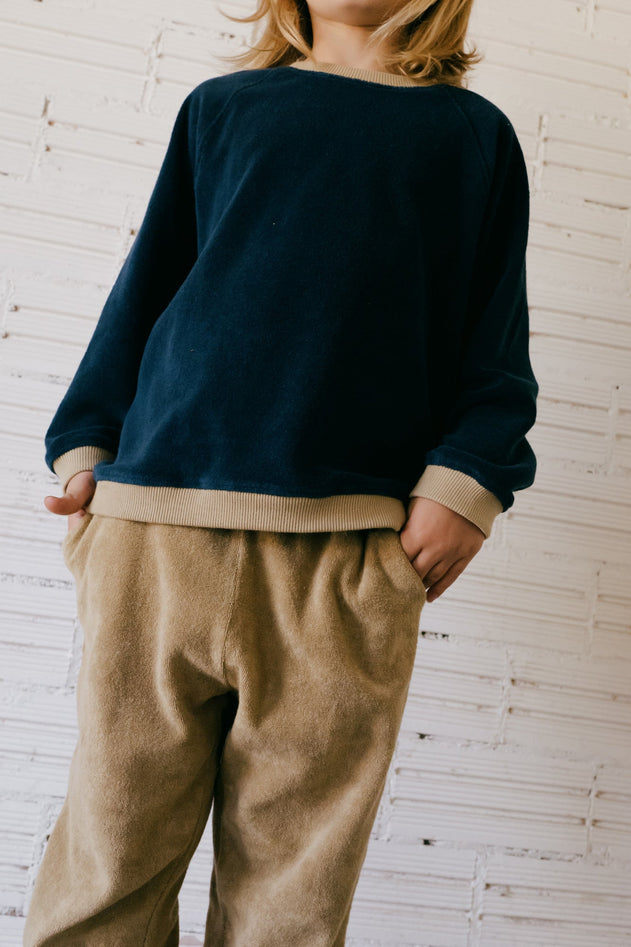 Kids' Ginger Sweatshirt Raglan Sleeve Blue