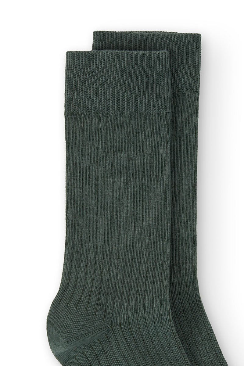 Kids' Ribbed Crew Socks Blue