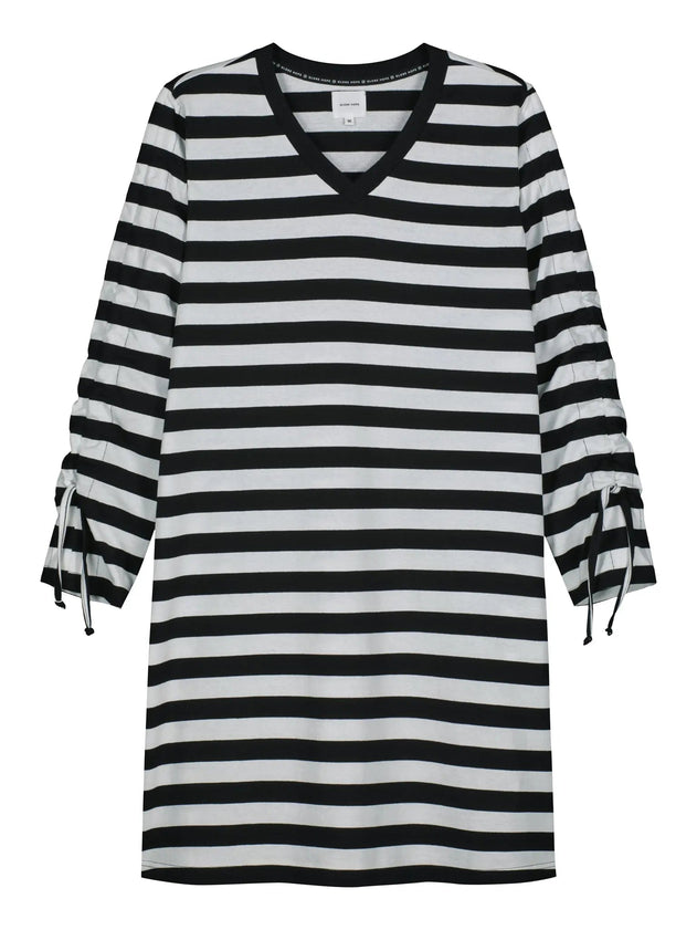 Ailigas Dress Black and White striped