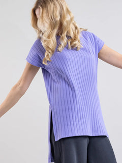 Uoma Ribbed Tunic Purple