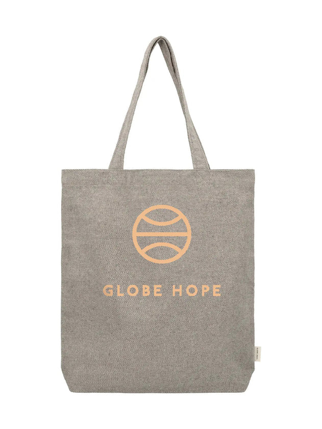 Globe Hope Logo Tote Bag Grey