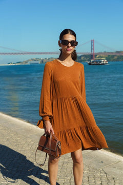 Hailey Dress Golden Leo - IVALO.COM