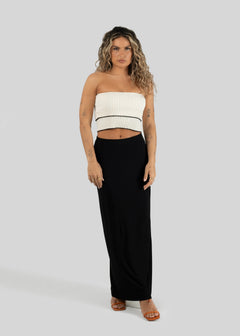 Giselle Bandeau Knitted Toppi Valkoinen