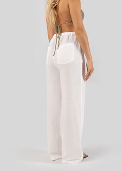 Mai Linen Pants - White