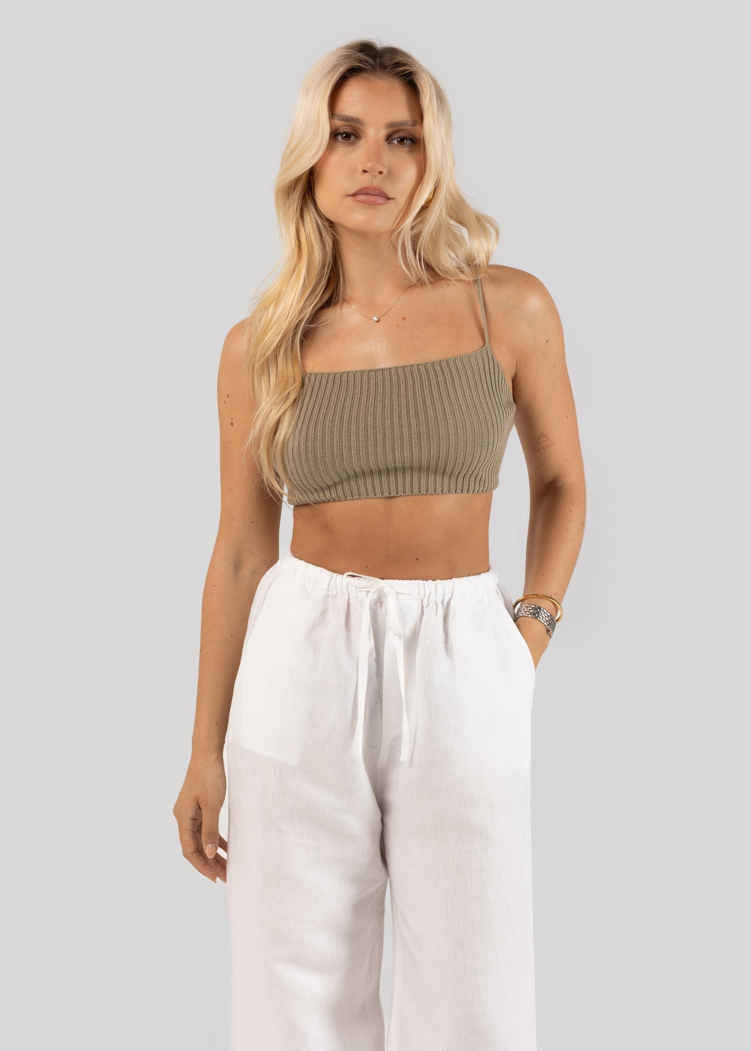 Aruba Backless Top Green