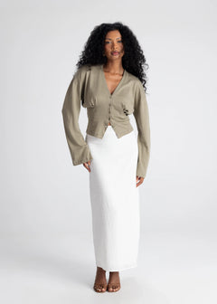 Margherita Cotton Skirt White