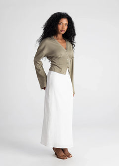 Margherita Cotton Skirt White