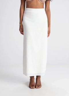 Margherita Cotton Skirt White