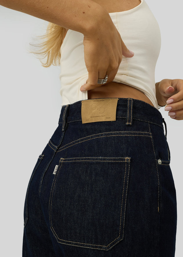 Knox Relaxed Straight Jeans Dark Blue