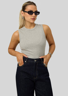 Kurt High-Neck Tank Top Black