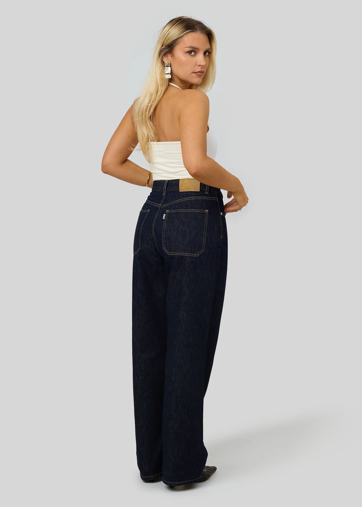 Knox Relaxed Straight Jeans Dark Blue
