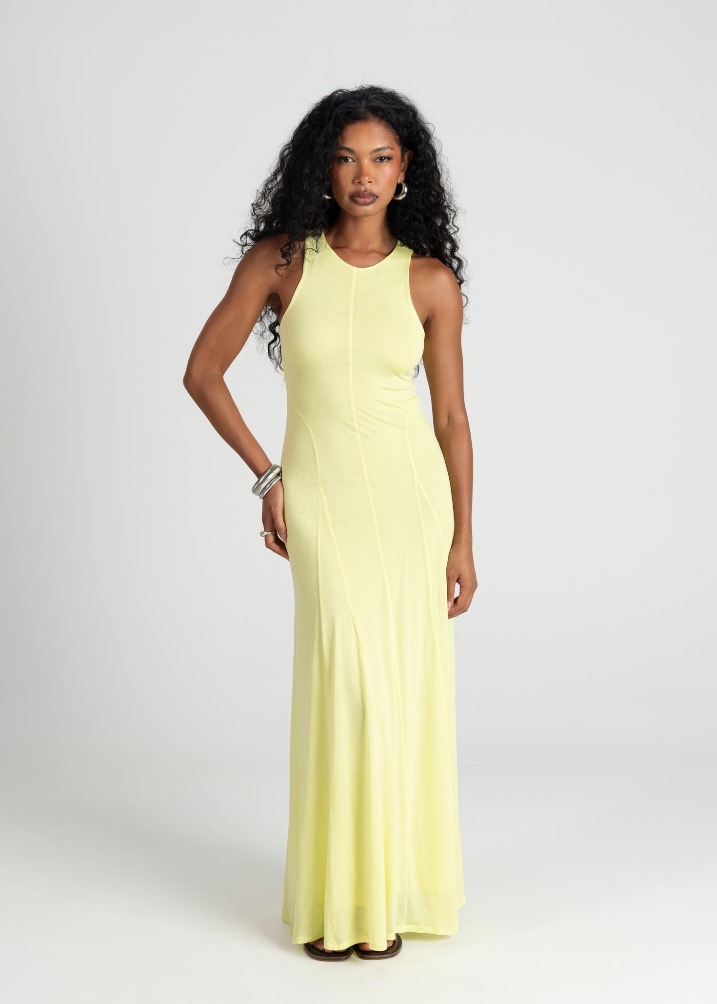 Florence Flowy Maxi Dress Lime