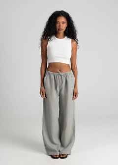 Kurt High-Neck Cropped Tank Top White