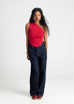 Knox Relaxed Straight Jeans Dark Wash