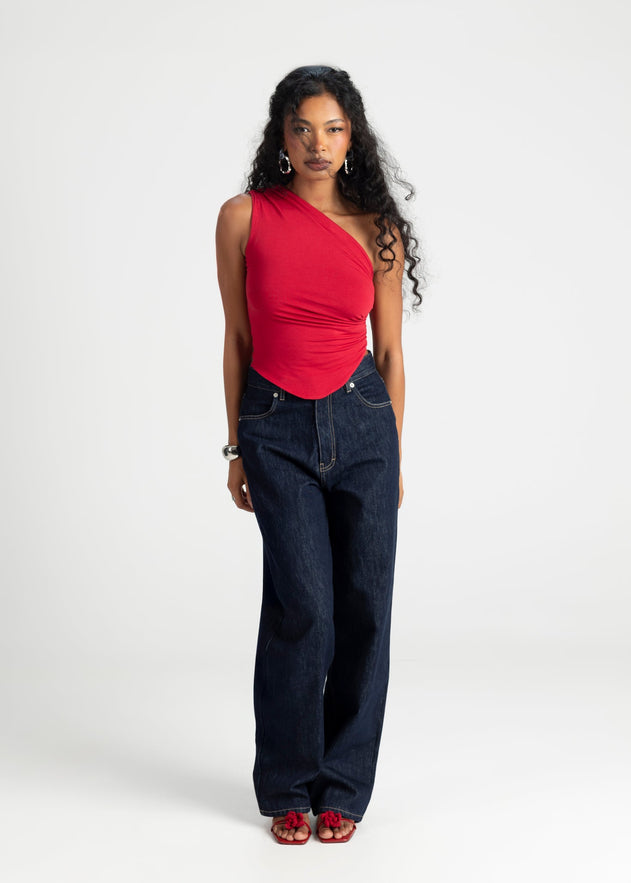 Knox Relaxed Straight Jeans Dark Wash