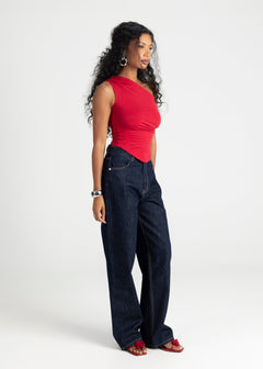 Knox Relaxed Straight Jeans Dark Wash