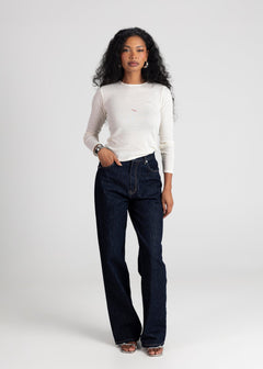 Cherry On Top Embroidered Sweater White