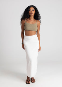 Margherita Cotton Skirt White