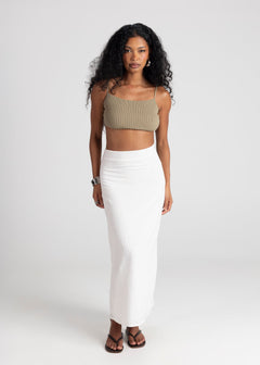 Margherita Cotton Skirt White
