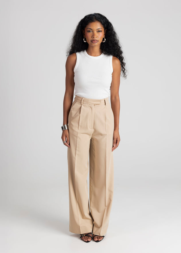 Kurt High-Neck Tank Top White