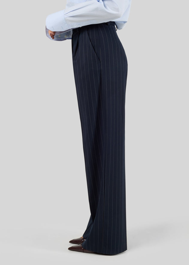 Jagger Tailored Trousers Navy Pinstripe