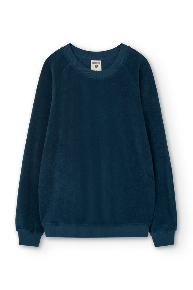 Gilda Terry Raglan Sleeve Sweatshirt Midnight Blue