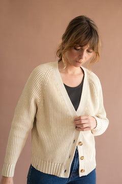 Golah Short Cardigan Natural White