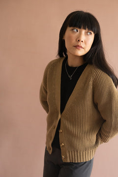 Golah Short Cardigan Earth Brown