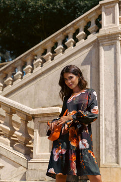 Hailey Dress Copper Flower