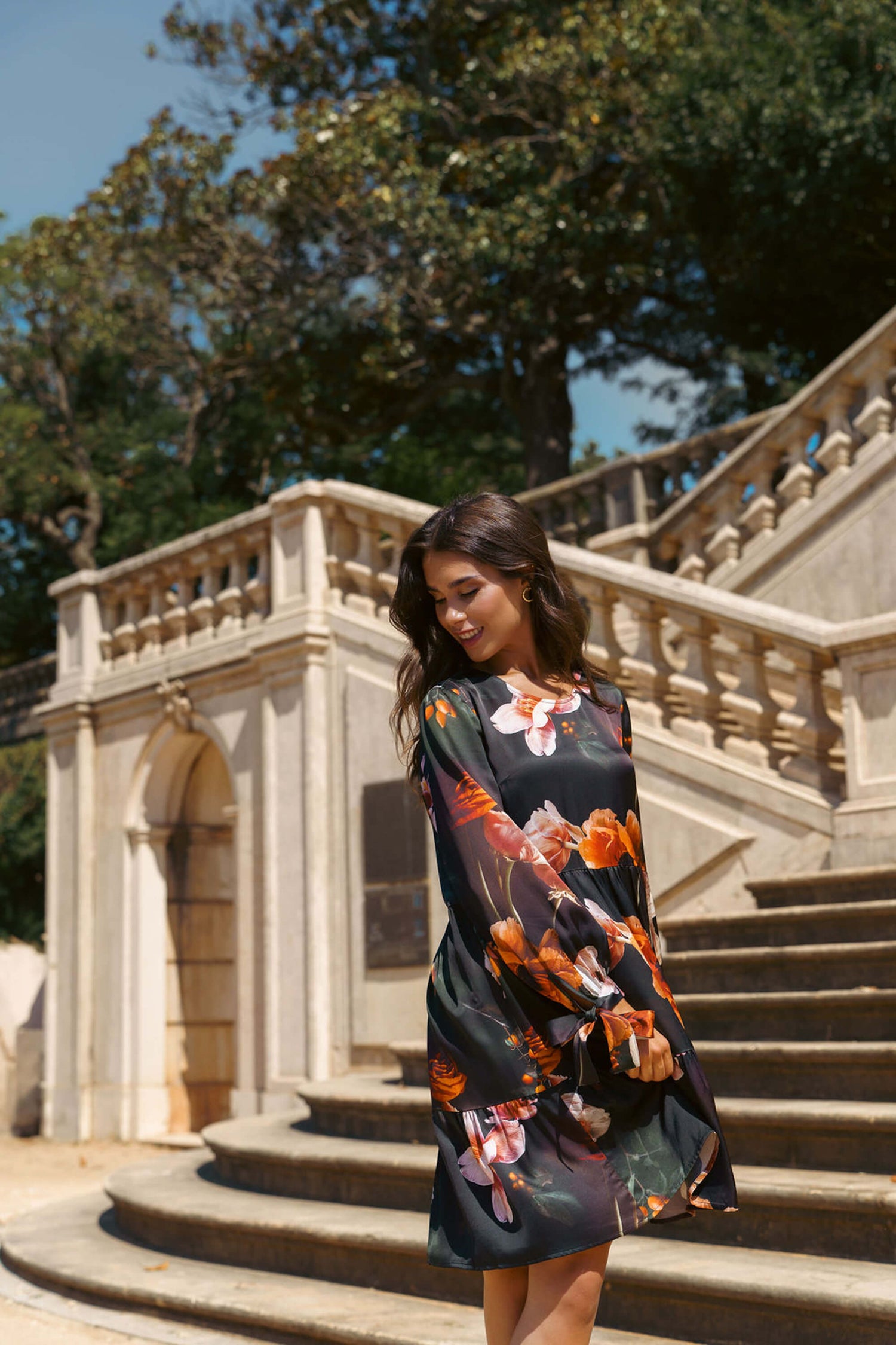 Hailey Dress Copper Flower