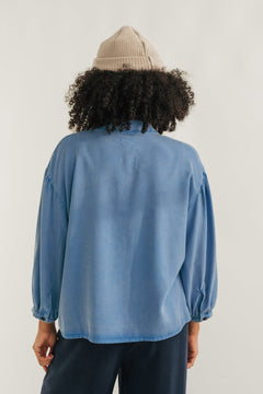 Hamushin Shirt Washed Blue